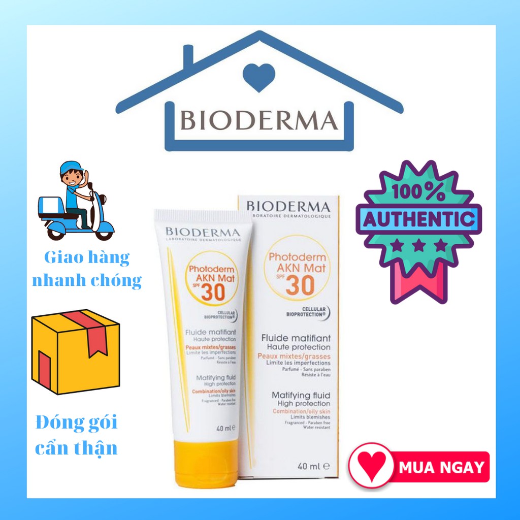 Kem Chống Nắng Dành Cho Da Dầu Bioderma - Photoderm Akn Mat SPF30 (40ml)