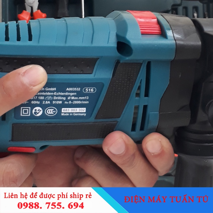 Bộ Máy khoan bê tông Bosch Đức 910W Gồm máy và phụ kiện