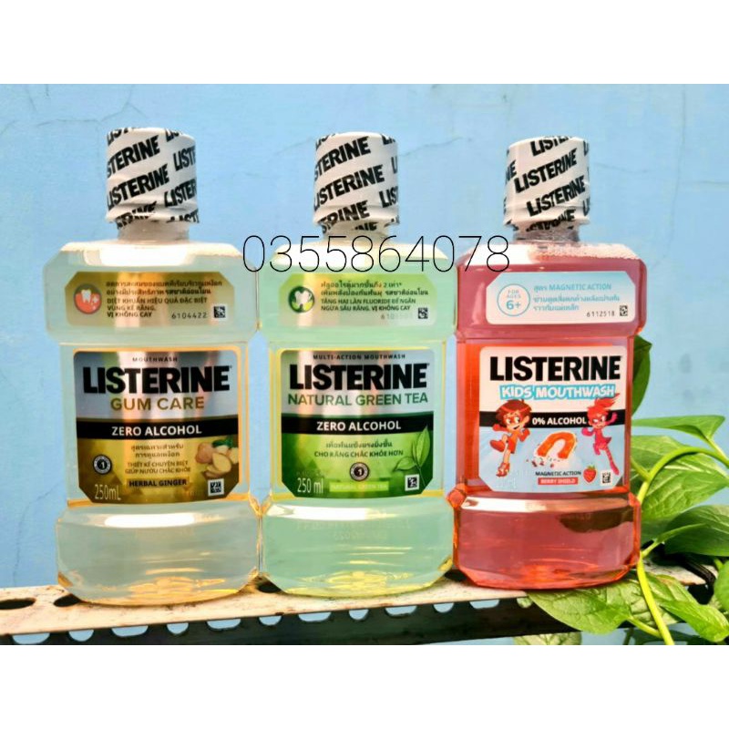 Nước Súc Miệng Trà Xanh Listerine Natural Green Tea- Dung Tich 250ml