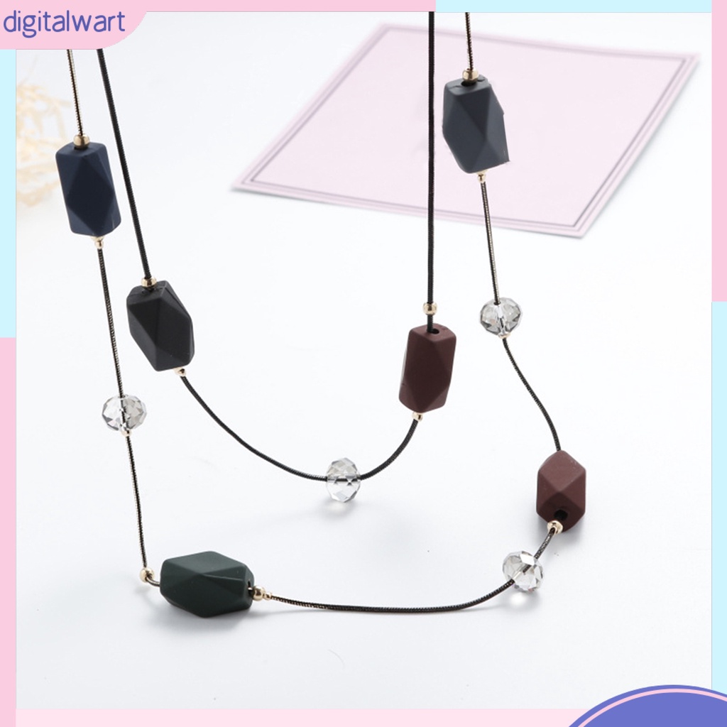 Dây Chuyền Dài 2 Lớp Đính Hạt Thời Trang