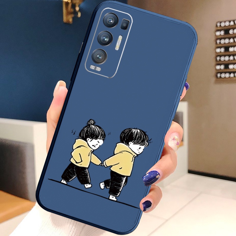 Ốp Điện Thoại Silicone Mềm Họa Tiết Cảm Xúc Đáng Yêu Cho OPPO Reno6 Z 5G Reno 5 Pro 4 4G 3 Reno2 Z F