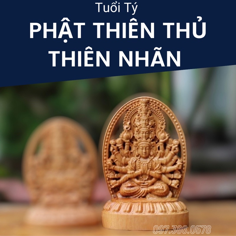 TƯỢNG PHẬT THIÊN THỦ THIÊN NHÃN - Tượng Phật bản mệnh tuổi Tý đặt xe hơi