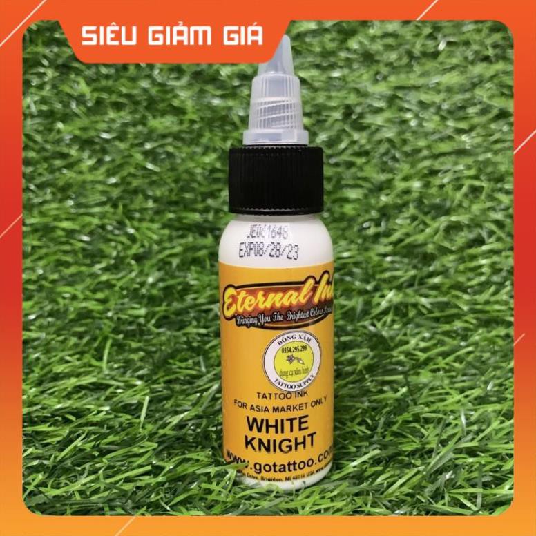 Mực xăm hình màu trắng White eternal hàng có sẵn