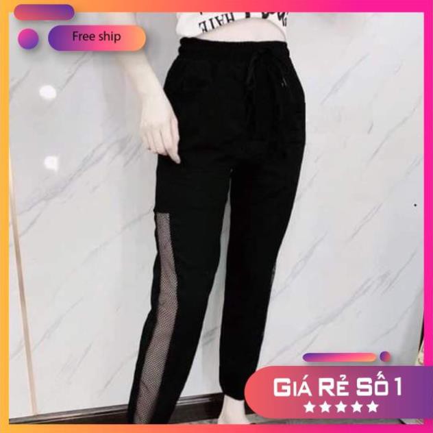 Quần Baggy nữ🌸FREESHIP🌸 Quần Baggy nữ pha lưới hàng cao cấp.