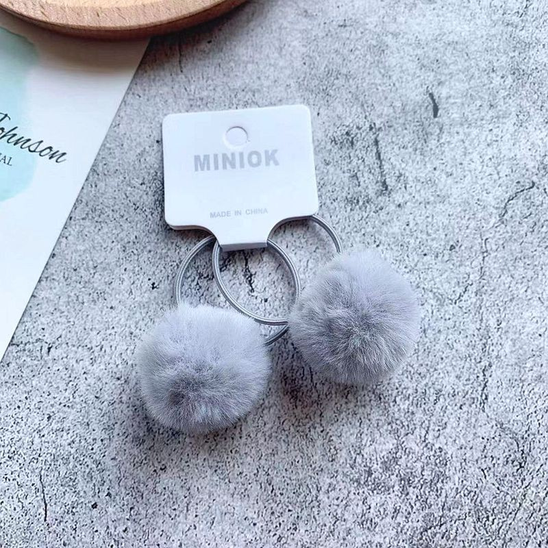 Set 2 dây cột tóc đính quả bông dễ thương dành cho bé gái
