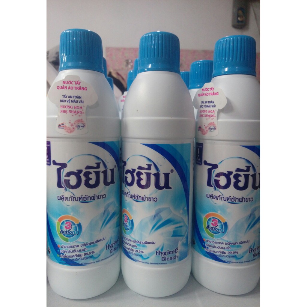 Sỉ thùng 12 chai Nước tẩy quần áo Hygien chai lớn 600ml