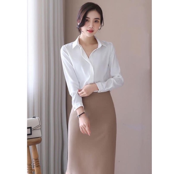 Áo sơ mi lụa cổ đức