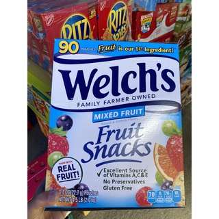 Kẹo dẻo trái cây Welch's đủ vị hộp 90 gói, snack trái cây dẻo thơm ngon, không glutin, không béo nhập khẩu Mỹ