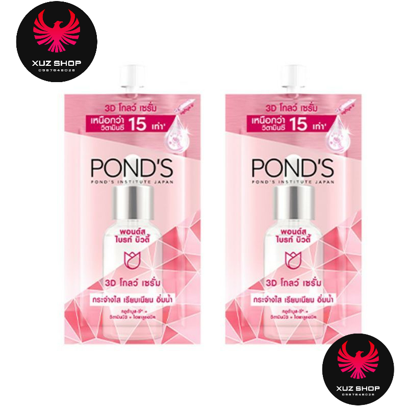 (7.5ml)Serum Pond dưỡng sáng mờ thâm Pond’s 3D Glow DẠNG GÓI