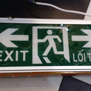 Đèn exit, đèn thoát hiểm , đèn dẫn nối các loại 1 mặt, 2 mặt