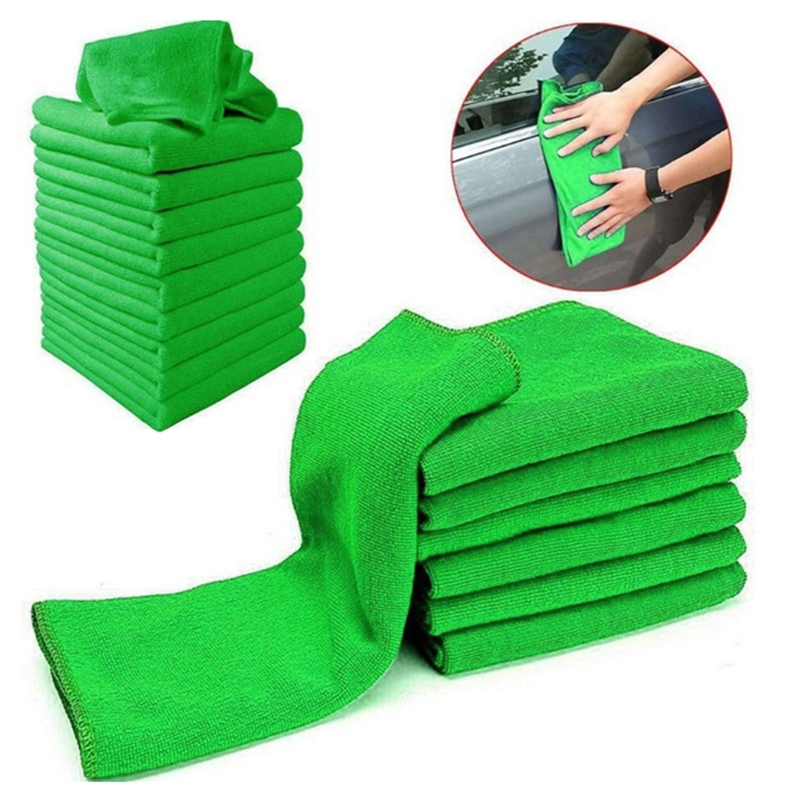 MICROFIBER Set 10 Khăn Vi Sợi Siêu Thấm Hút Vệ Sinh Đa Năng