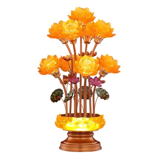 ĐÈN LED HOA SEN LƯU LY THỜ CÚNG TRANG TRÍ