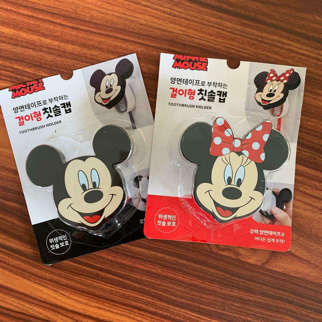 Disney Hộp Đựng Bàn Chải Đánh Răng Hình Chuột Mickey / Minnie Xinh Xắn Giá Đỡ