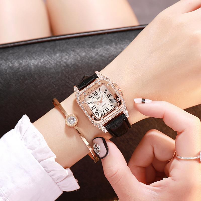Đồng hồ thời trang đeo tay nữFREESHIPĐồng hồ thời trang nữ DZG - Đồng hồ thạch anh phong cách Hàn 8054