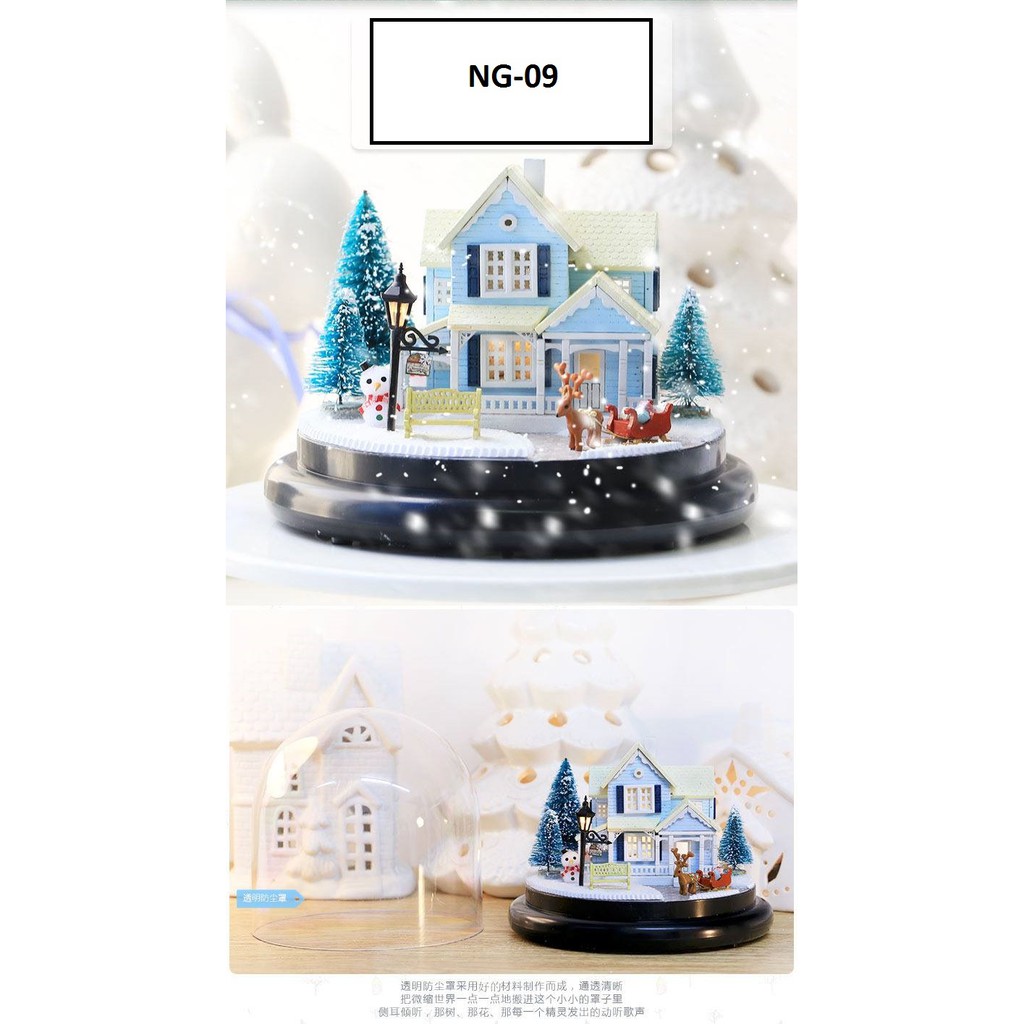 Mô hình nhà gỗ DIY - Chủ đề Noel
