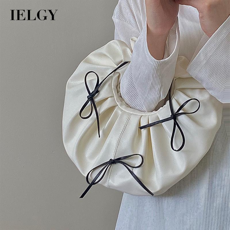 Túi xách tròn nhỏ đính nơ thời trang cho nữ