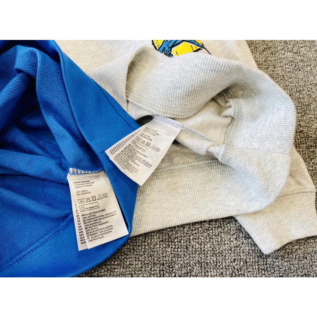 Bộ nỉ thu đông da cá mỏng, mềm Marvel, Mario cho bé trai