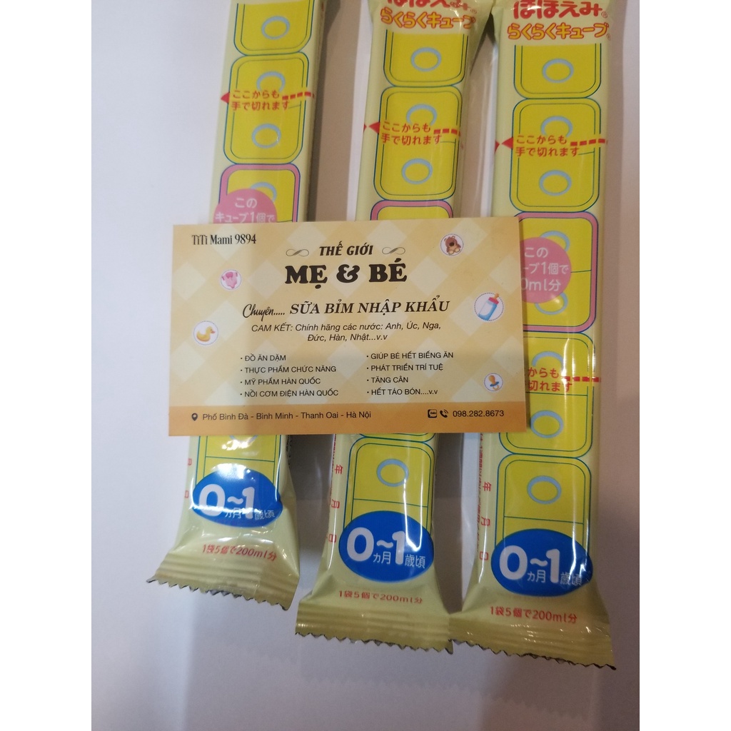 Sữa meiji thanh số 0-1, 1-3 NỘI ĐỊA NHẬT - THANH 27gr [ có tem phụ ]