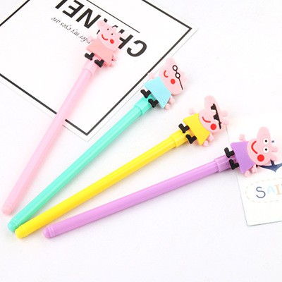 Bút heo in hình B53  bút peppa dẹt bút  bút hoạt hình bút dễ thương bút kute viết gel