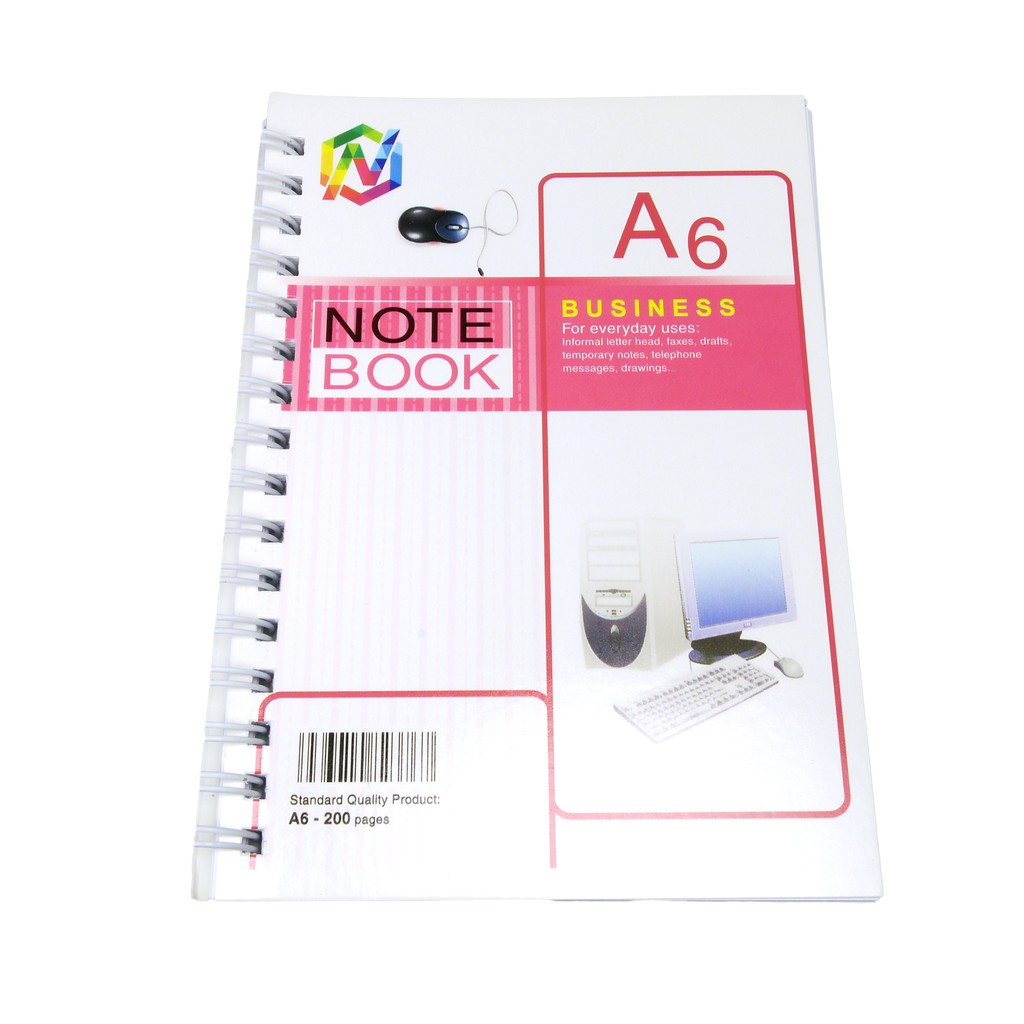 Sổ tay gáy lò xo Notebook A6 Hải Tiến 200 trang