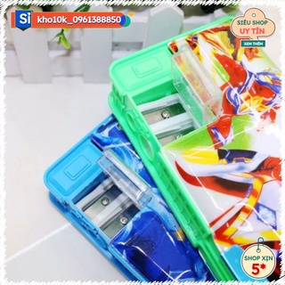 Hộp Bút Nam Châm 2 Mặt Chống Nước Cho Bé Trai Và Bé Gái Có Kèm Gọt Bút Chì