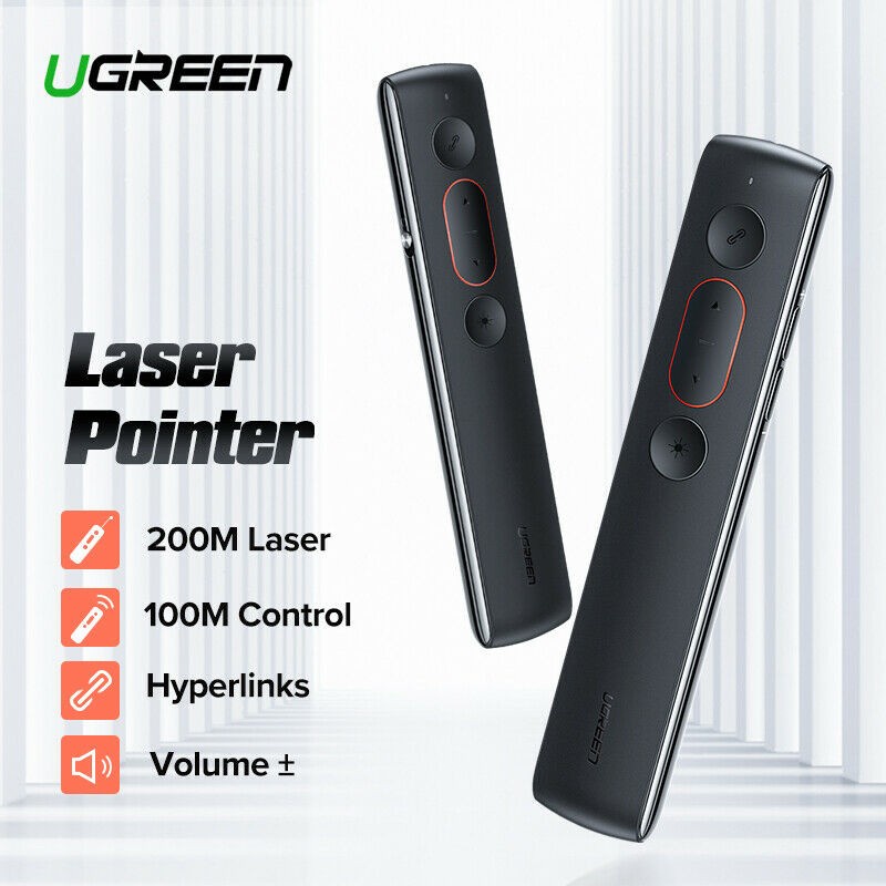 Bút trình chiếu PowerPoint Laser Ugreen 60327 điều khiển từ xa 100m  - Hàng Chính hãng