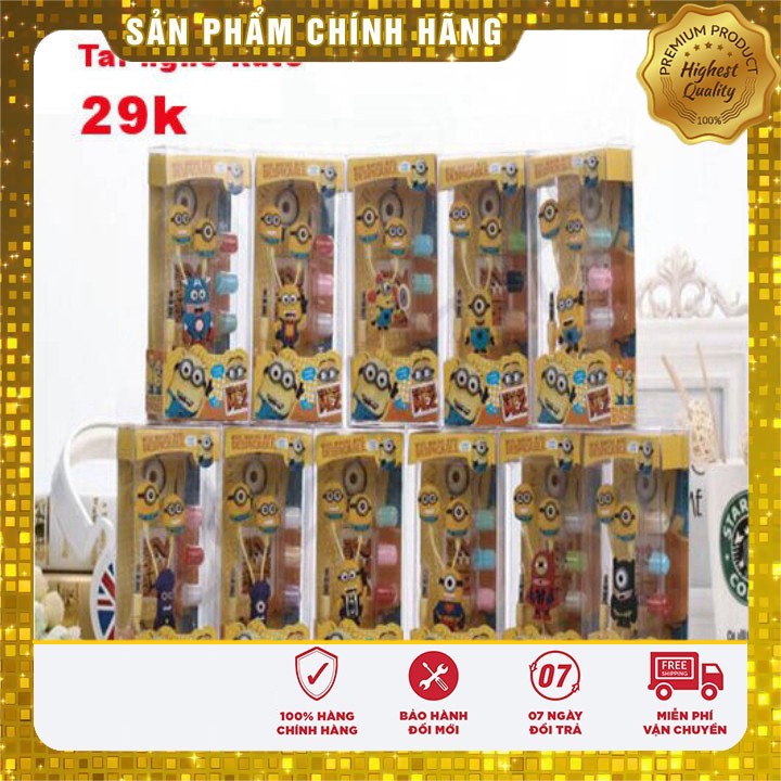 Tai nghe nhiều hình kute có 3 bộ núm silicon nhiều màu thay thế