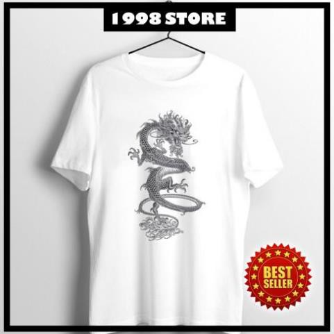 Áo thun tay ngắn Unisex in hình con rồng