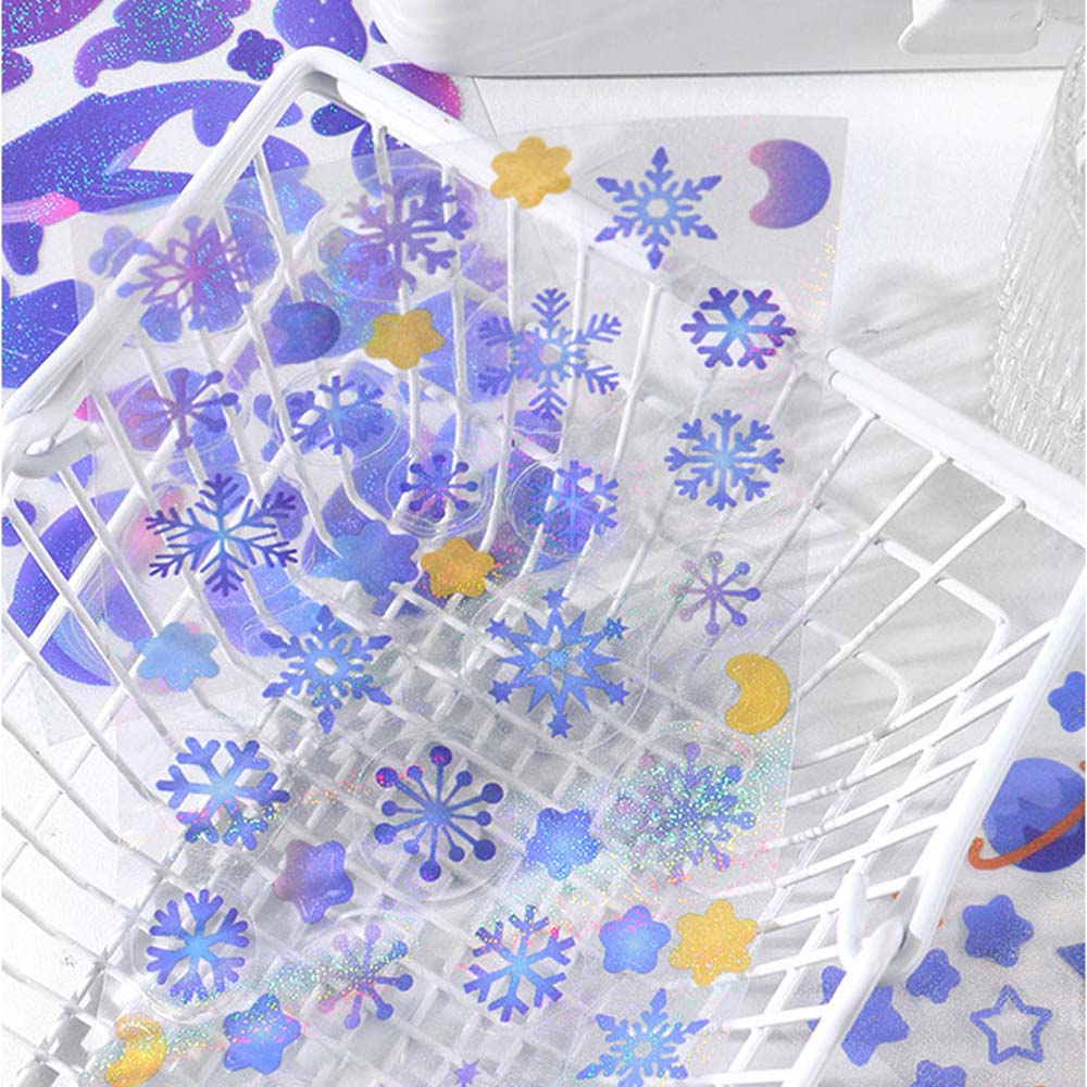 Miếng Dán Trang Trí Hình Bông Tuyết Xinh Xắn