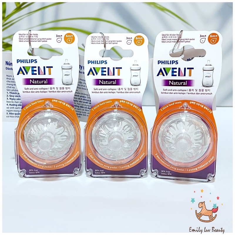 Núm ty size Y bình Philips Avent Natural