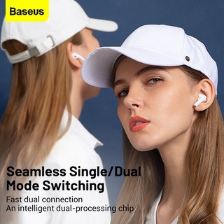 Tai nghe Bluetooth Baseus Encok W3 TWS (Bluetooth 5.0, 4h continuously listen, Noise reduction, IP55, True Wireless)