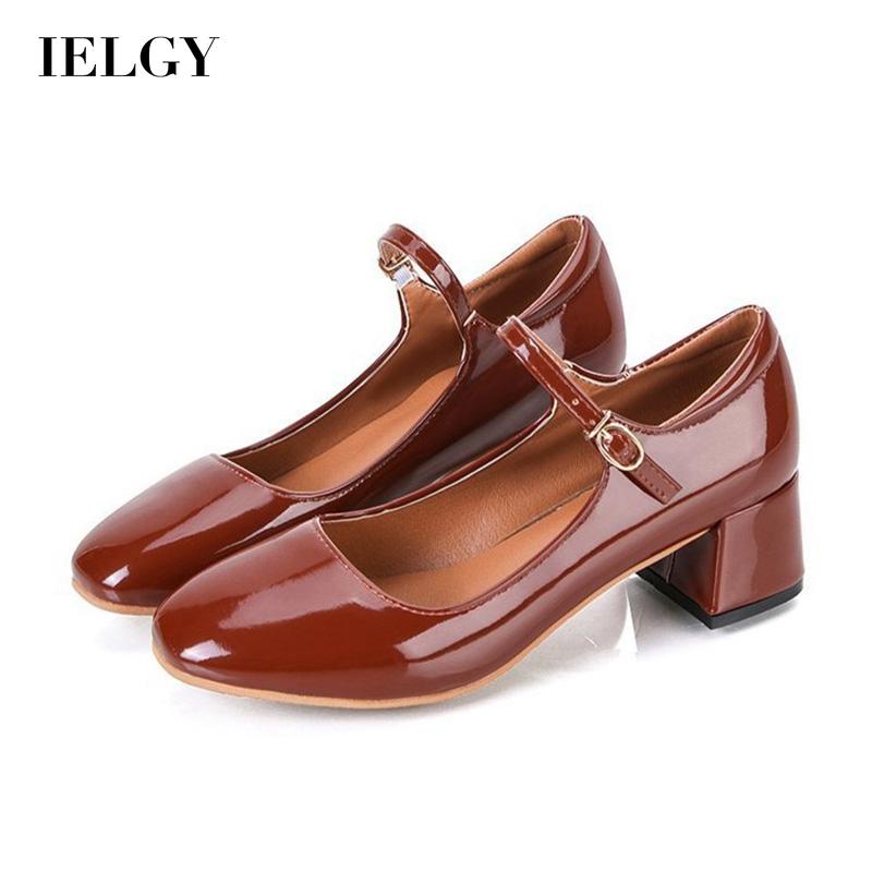 Giày cao gót IELGY mũi nhọn miệng nông đế dày kiểu dáng đơn giản thời trang cho nữ