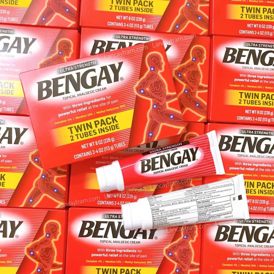 Hsđ:10.2024.KEM XOA BÓP GIẢM ĐAU NHỨC BẮP THỊT BENGAY ULTRA STRENGTH NONGREASY PAIN RELIEVING 4OZ - 113GRAM