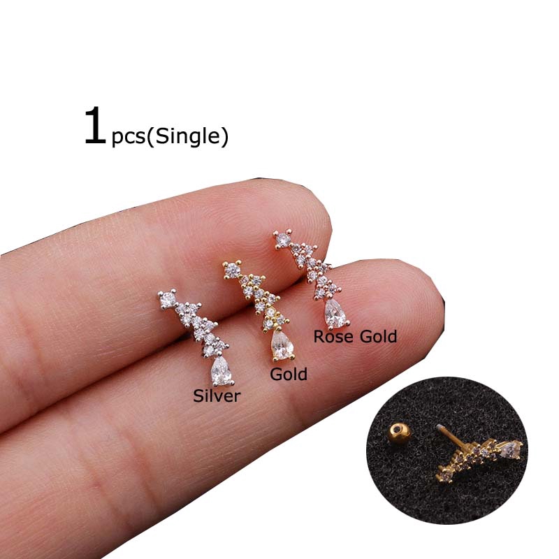 1 Khuyên Tai Đeo Sụn Tai 20g 6mm
