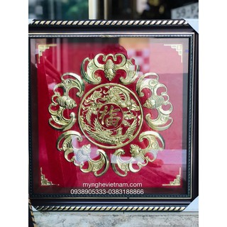 Tranh đồng ngũ phúc lâm môn kích thước 50cm
