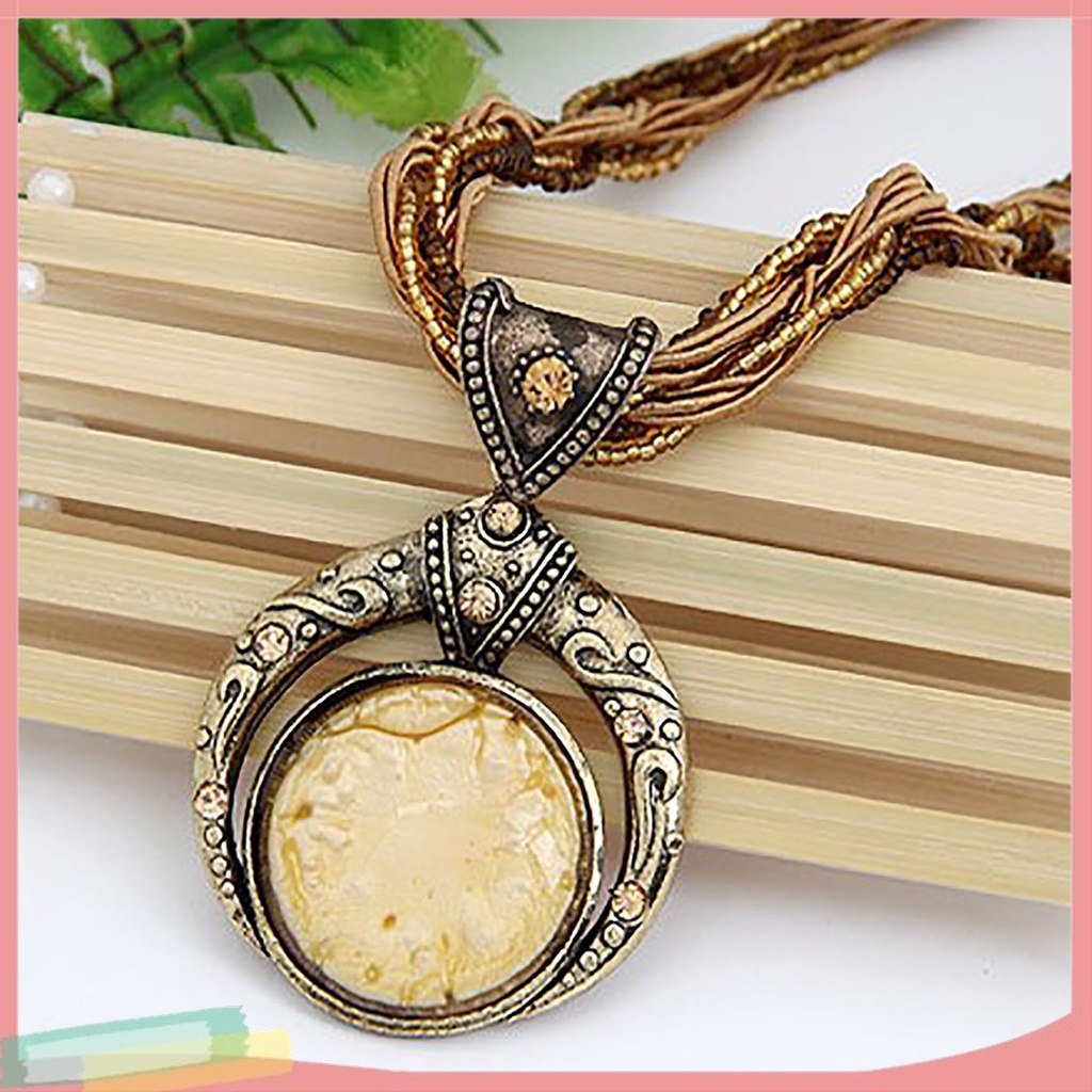 Set 2 Vòng cổ Và Bông Tai Nhiều Lớp Phong Cách Bohemian