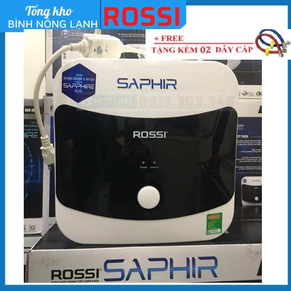 Bình nóng lạnh gián tiếp Rossi Saphir Vuông RS32SQ , chính hãng, bảo hành 7 năm toàn quốc, tân á đại thành online