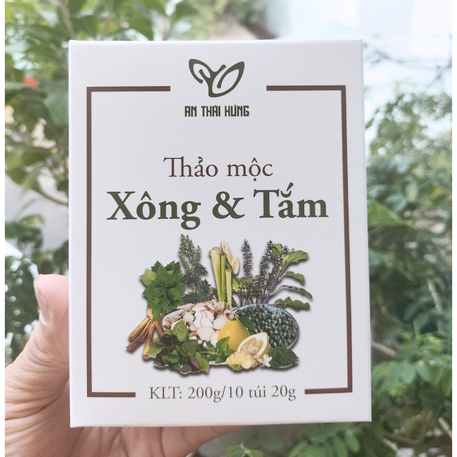 Thảo mộc xông tắm An Thái Hưng giải cảm, phục hồi sức khỏe, tăng sức đề kháng, Hộp 200g (10 túi 20g)