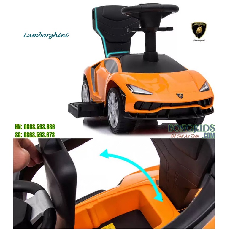 Xe chòi chân ô tô kiêm xe đẩy Lamborghini 3726 cho bé 1-6 tuổi