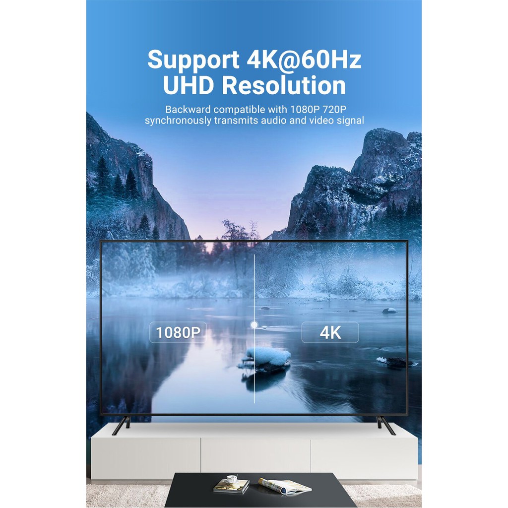 [Mã ELHACE giảm 4% đơn 300K] Type C - Đầu chuyển USB Type C to HDMI VENTION hỗ trợ 4k60hz