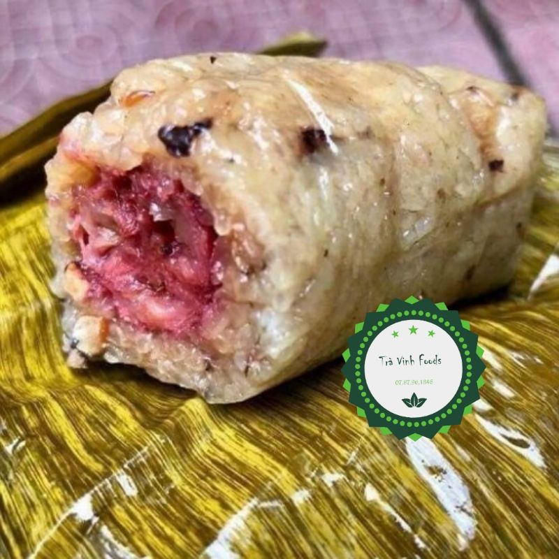 Bánh Tét Trà Cuôn Chuối Đậu Đen Đòn 950g-1.1Kg