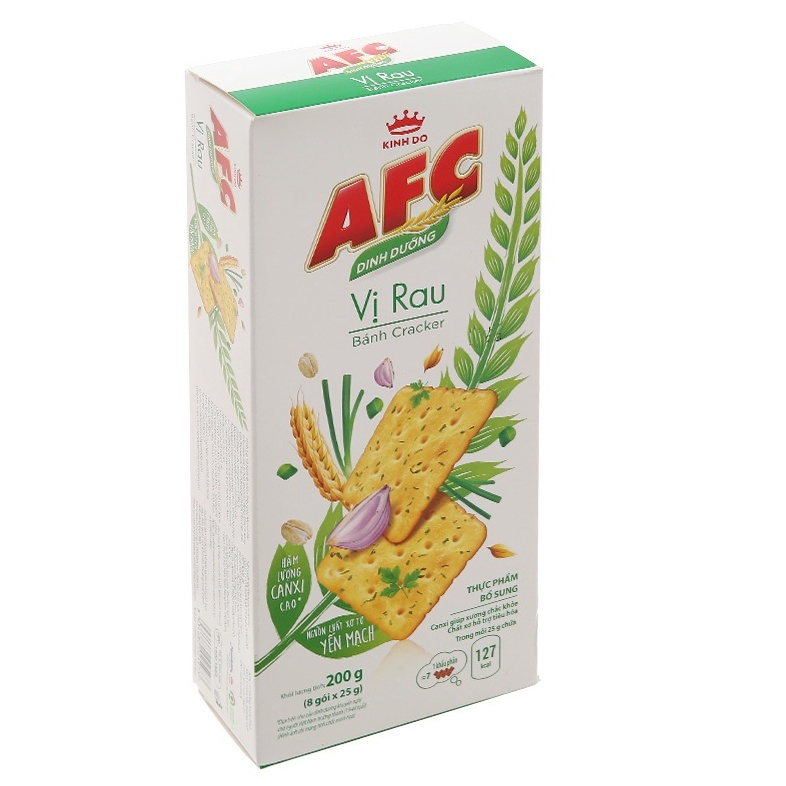 Bánh Cracker AFC KINH ĐÔ VỊ RAU/LÚA MÌ
