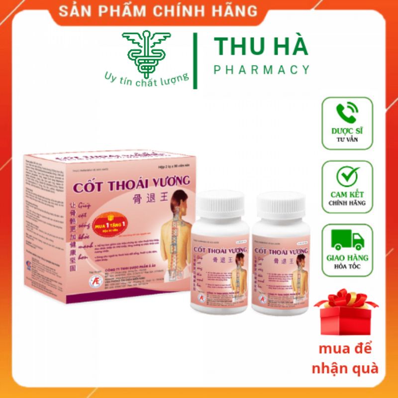 [Chính Hãng] Cốt Thoái Vương - hộp 180 viên tặng hộp 30 viên - Hỗ trợ thoái hóa , đau vai gáy từ thảo dược