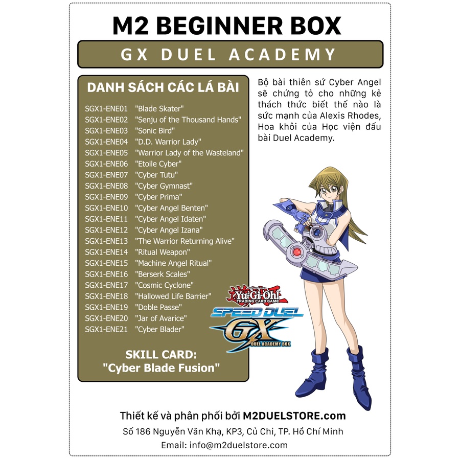 Hộp thẻ bài Yugioh M2 Beginner Box - GX DUEL ACADEMY Deck Speed Duel - Cyber Blade Fusion