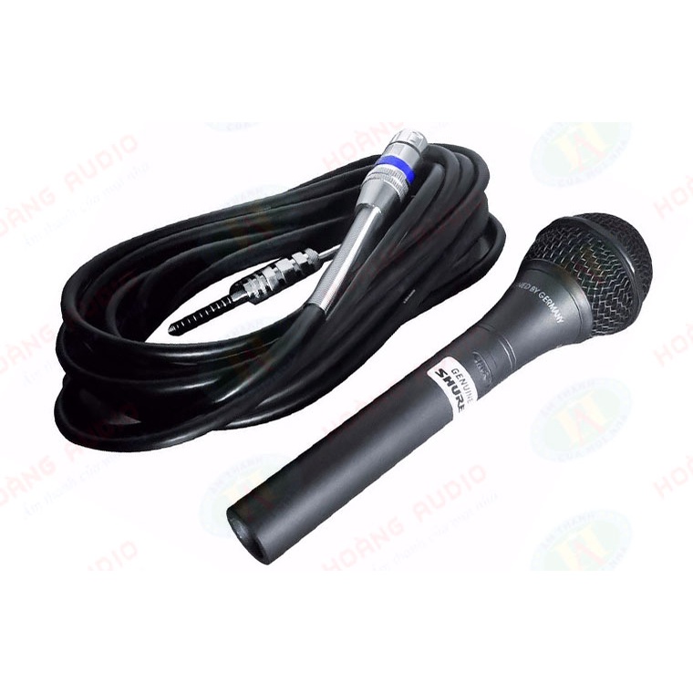 Micro Có Dây Karaoke SHURE 959 Full Box Tặng Kèm Bao Da Kèm Dây Mic Dài 5M - Mic Có Dây Cắm Loa Kẹo Kéo Siêu Hay