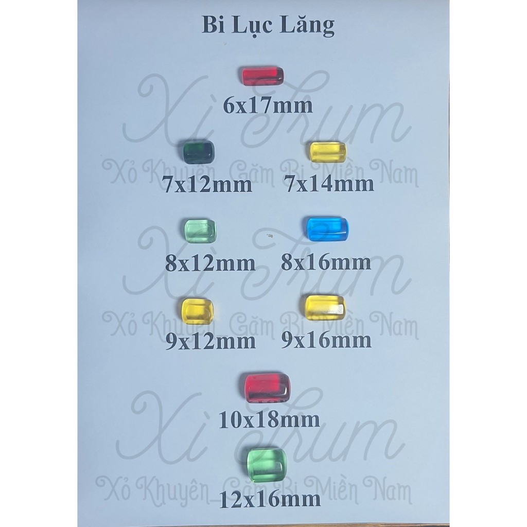 01 Viên Bi Thuỷ Tinh Lục Lăng 12mm