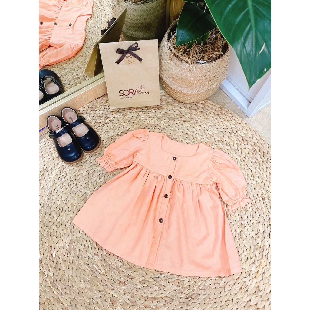Đầm Babydoll Tay Lửng Nhiều Màu Sắc Cho Bé Gái 9kg-46kg Sora Chan - M110,M111,M112