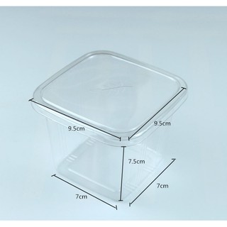 [50 Hộp] Hộp Nhựa vuông Đựng Bánh Lạnh Tiramisu [JB10][B10 - 8]