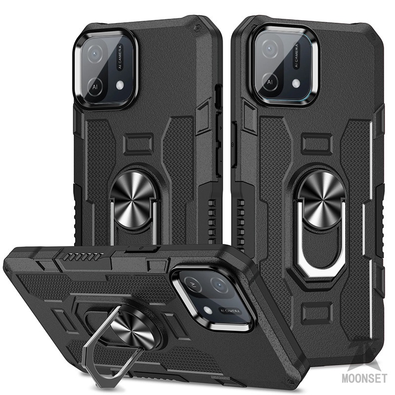 Ốp Điện Thoại Chống Sốc Bảo Vệ Camera Có Giá Đỡ Dạng Vòng Tròn Cho OPPO A16K A16s A95 A74 A54 A15 A5s