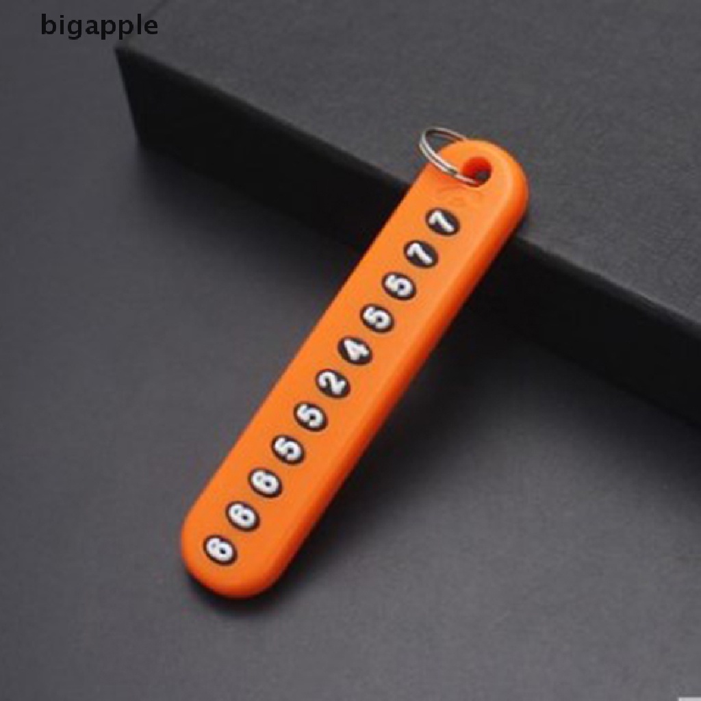 bigapple Mobile Phone Straps Anti-lost Phone Number Plate Car Keychain Pendant Keyring RDG